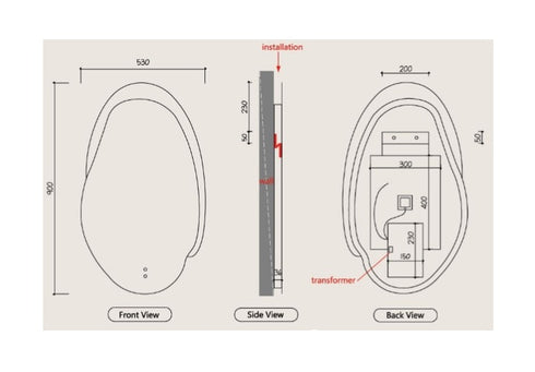 Evanstone 530 White Led Mirror